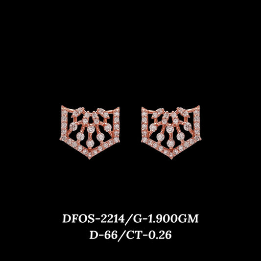 Diamond EARRING With 1.9 Gms of 18 Kt Gold and 0.26 Cts of Certified Natural Diamonds Code: MJ26ER370