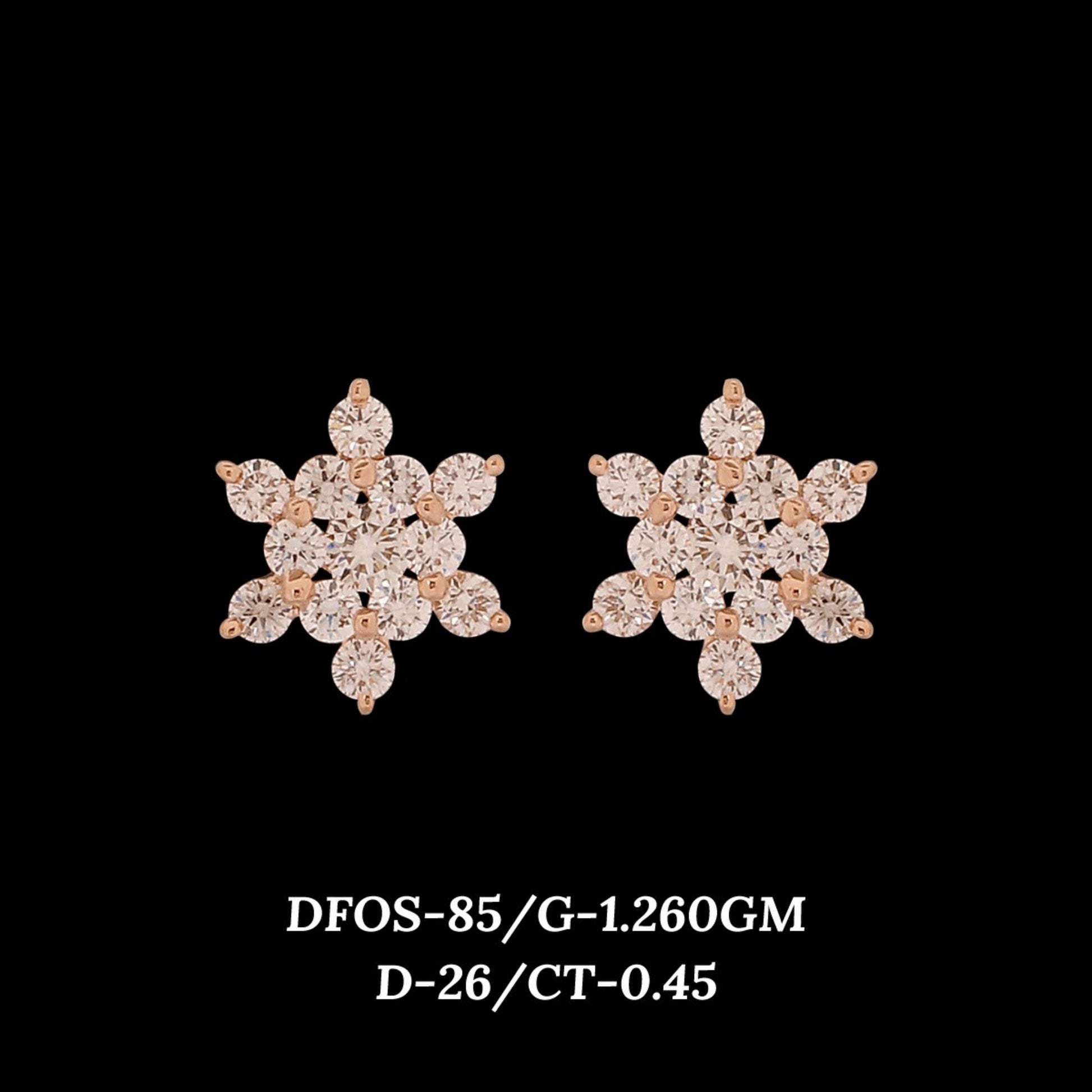 Diamond EARRING With 1.26 Gms of 18 Kt Gold and 0.45 Cts of Certified Natural Diamonds Code: MJ26ER608