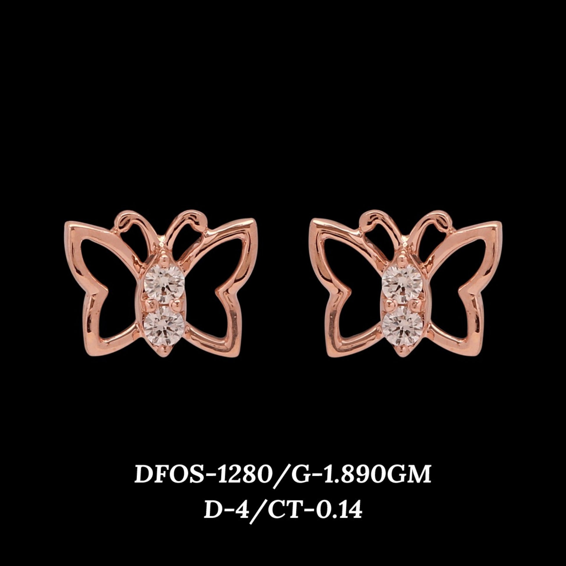 Diamond EARRING With 1.89 Gms of 18 Kt Gold and 0.14 Cts of Certified Natural Diamonds Code: MJ26ER176