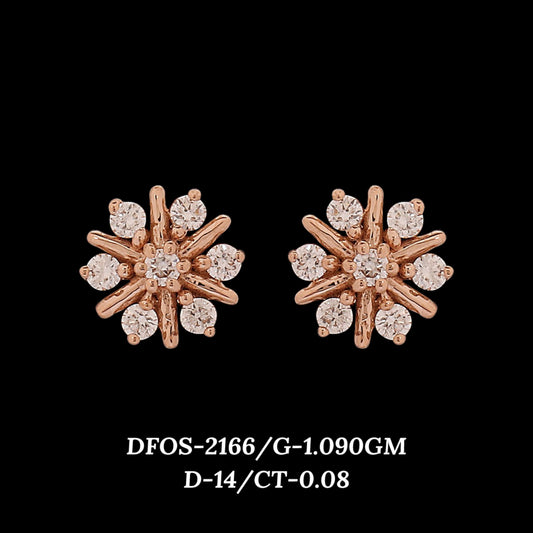 Diamond EARRING With 1.09 Gms of 18 Kt Gold and 0.08 Cts of Certified Natural Diamonds Code: MJ26ER360