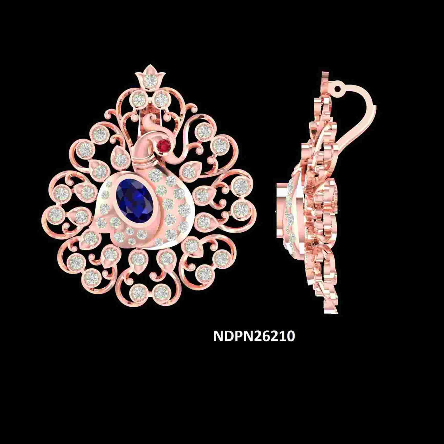 Diamond PENDANT With 8.5 Gms of 18 Kt Gold and 1.076 Cts of Certified Natural Diamonds Code: MJ26PND152