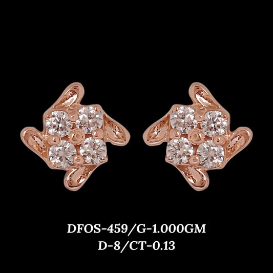 Diamond EARRING With 1 Gms of 18 Kt Gold and 0.13 Cts of Certified Natural Diamonds Code: MJ26ER526