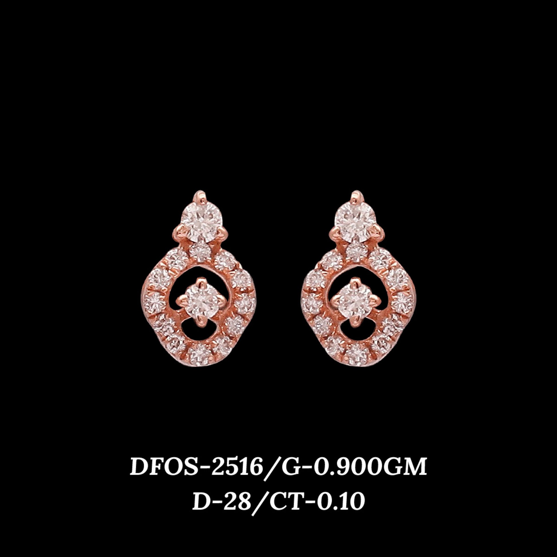 Diamond EARRING With 0.9 Gms of 18 Kt Gold and 0.1 Cts of Certified Natural Diamonds Code: MJ26ER473