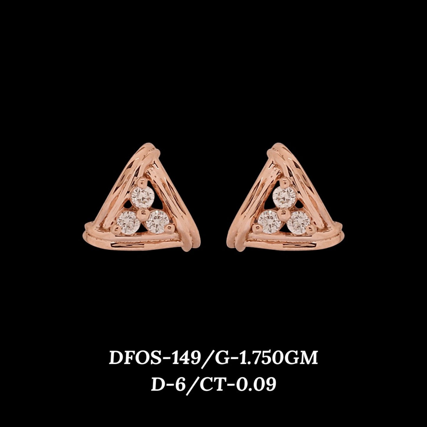 Diamond EARRING With 1.75 Gms of 18 Kt Gold and 0.09 Cts of Certified Natural Diamonds Code: MJ26ER203