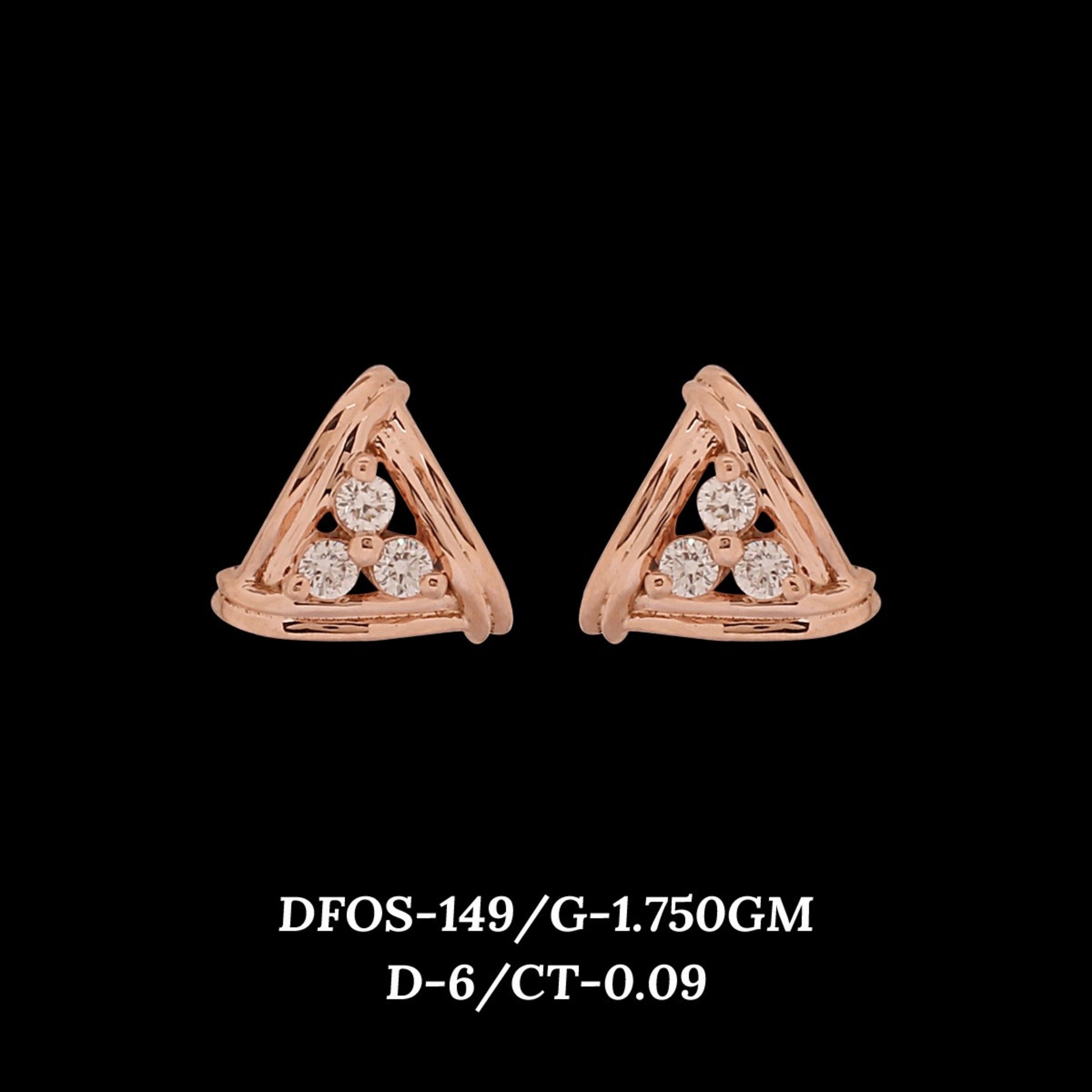 Diamond EARRING With 1.75 Gms of 18 Kt Gold and 0.09 Cts of Certified Natural Diamonds Code: MJ26ER203