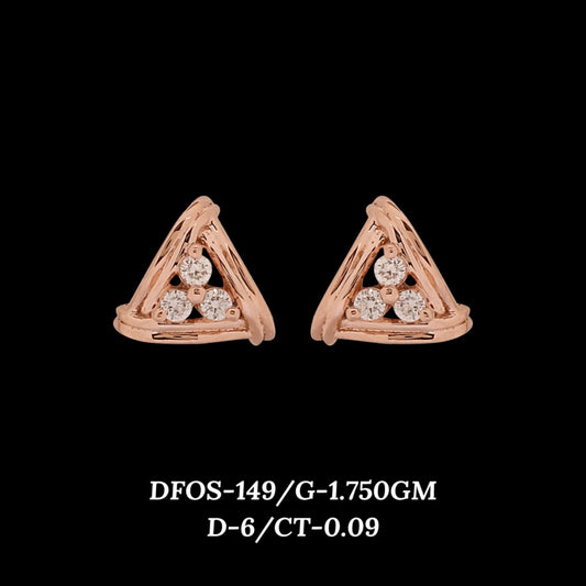 Diamond EARRING With 1.75 Gms of 18 Kt Gold and 0.09 Cts of Certified Natural Diamonds Code: MJ26ER203