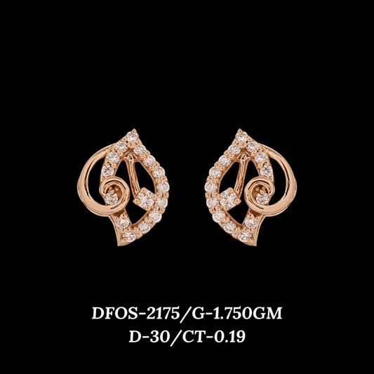 Diamond EARRING With 1.75 Gms of 18 Kt Gold and 0.19 Cts of Certified Natural Diamonds Code: MJ26ER361