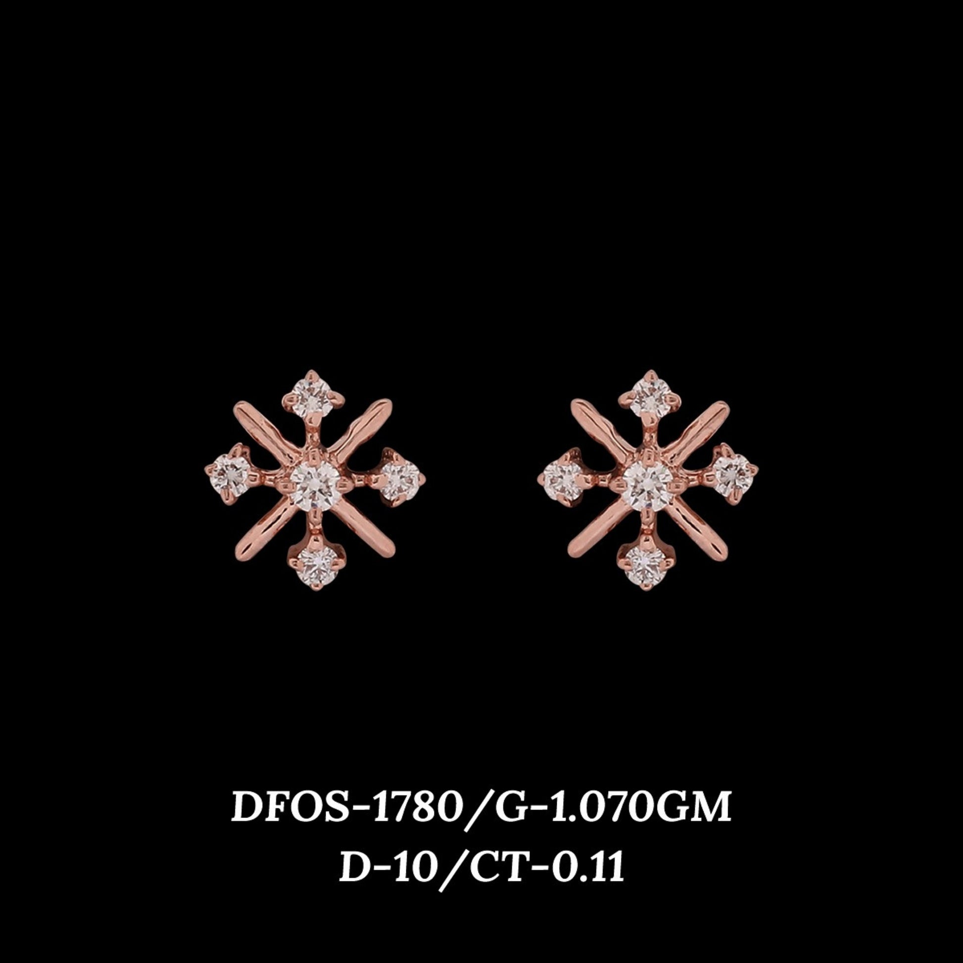 Diamond EARRING With 1.07 Gms of 18 Kt Gold and 0.11 Cts of Certified Natural Diamonds Code: MJ26ER270