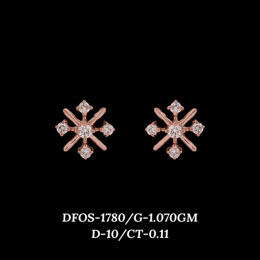 Diamond EARRING With 1.07 Gms of 18 Kt Gold and 0.11 Cts of Certified Natural Diamonds Code: MJ26ER270