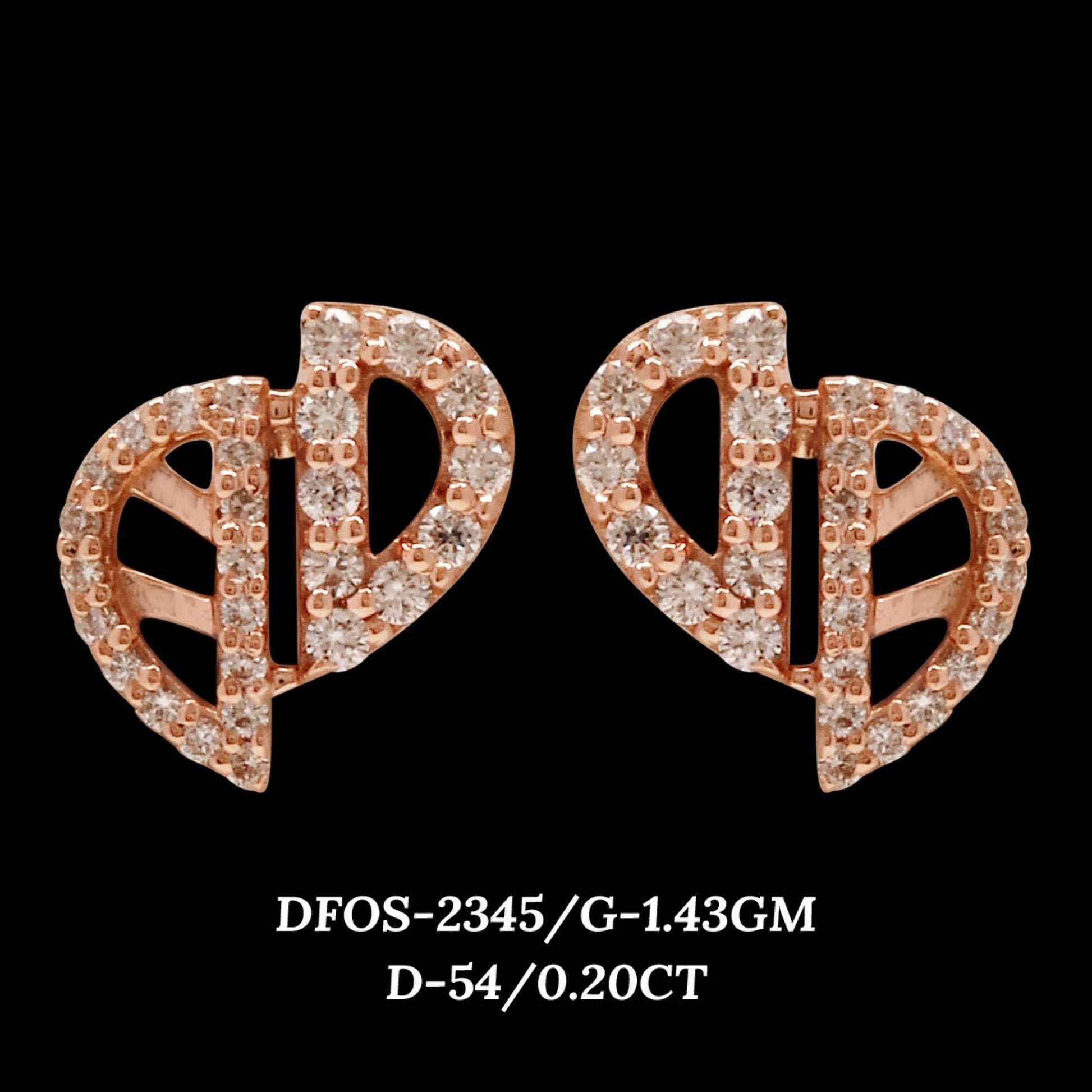 Diamond EARRING With 1.43 Gms of 18 Kt Gold and 0.2 Cts of Certified Natural Diamonds Code: MJ26ER424