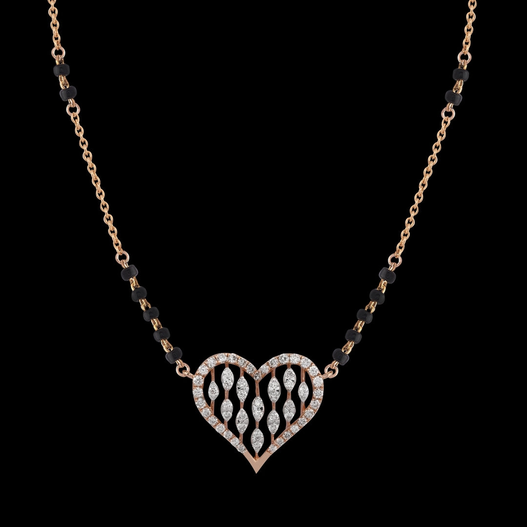 18 KT DIAMOND MANGALSUTRA 4.558 Gms - MJ25MS108