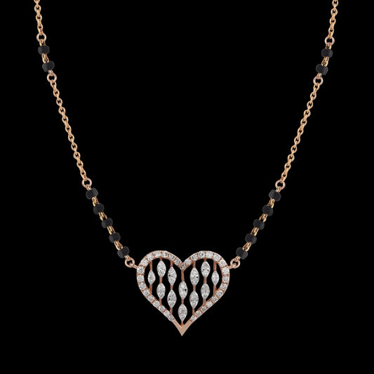 18 KT DIAMOND MANGALSUTRA 4.558 Gms - MJ25MS108