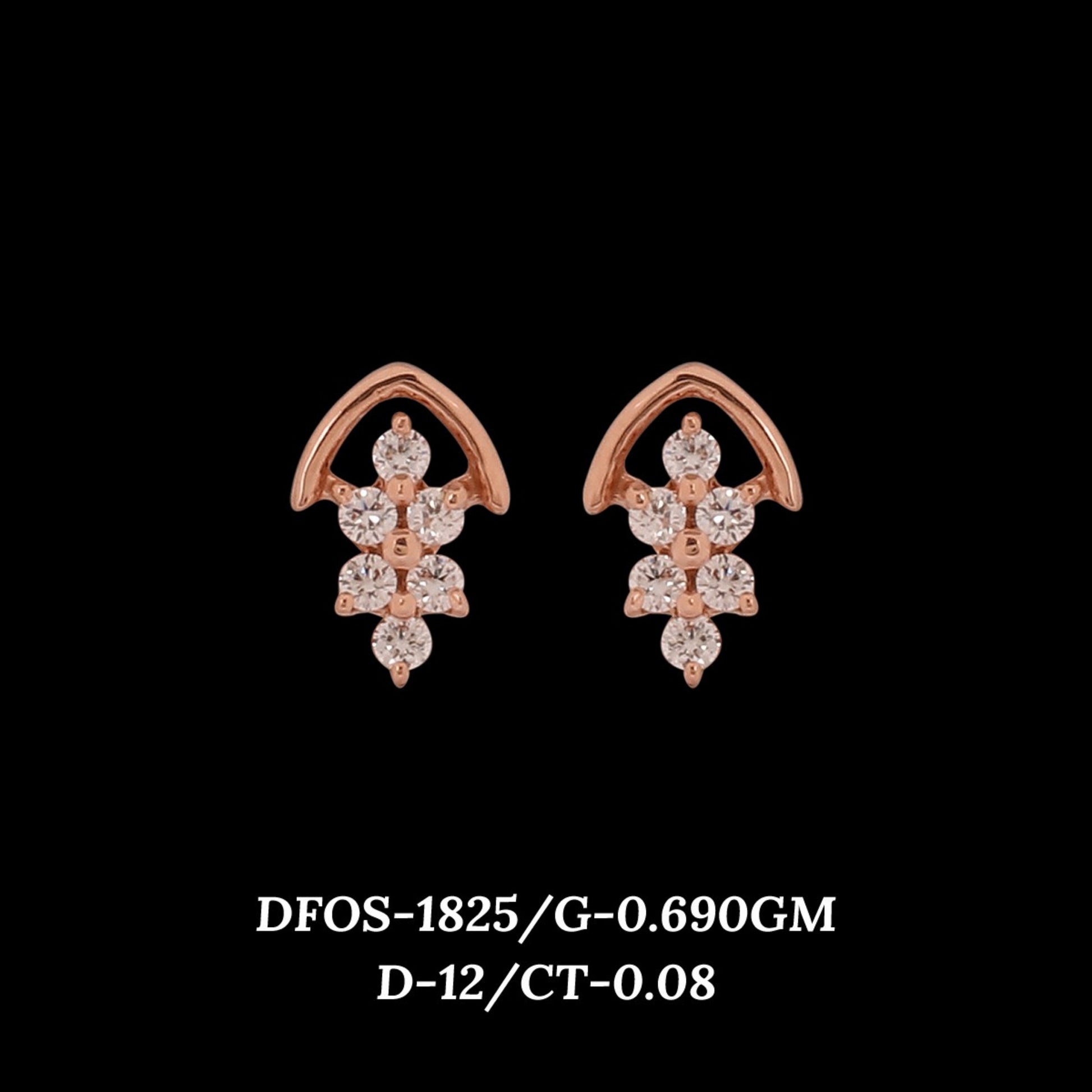Diamond EARRING With 0.69 Gms of 18 Kt Gold and 0.08 Cts of Certified Natural Diamonds Code: MJ26ER291