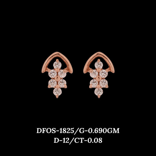 Diamond EARRING With 0.69 Gms of 18 Kt Gold and 0.08 Cts of Certified Natural Diamonds Code: MJ26ER291
