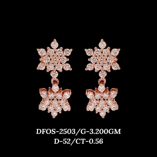 Diamond EARRING With 3.2 Gms of 18 Kt Gold and 0.56 Cts of Certified Natural Diamonds Code: MJ26ER471