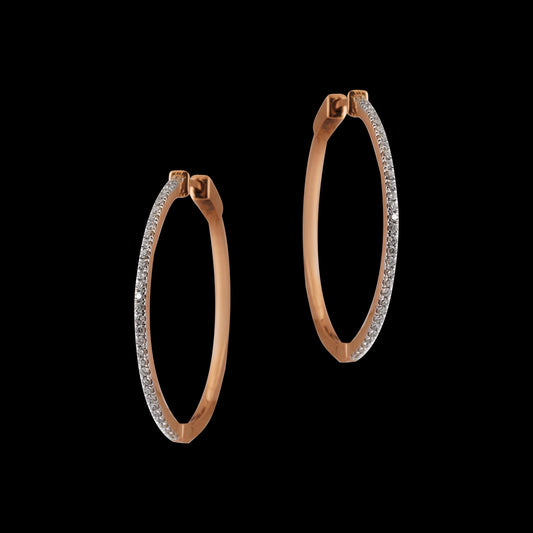 18 KT DIAMOND EARRING 9.014 Gms - MJ25ER48