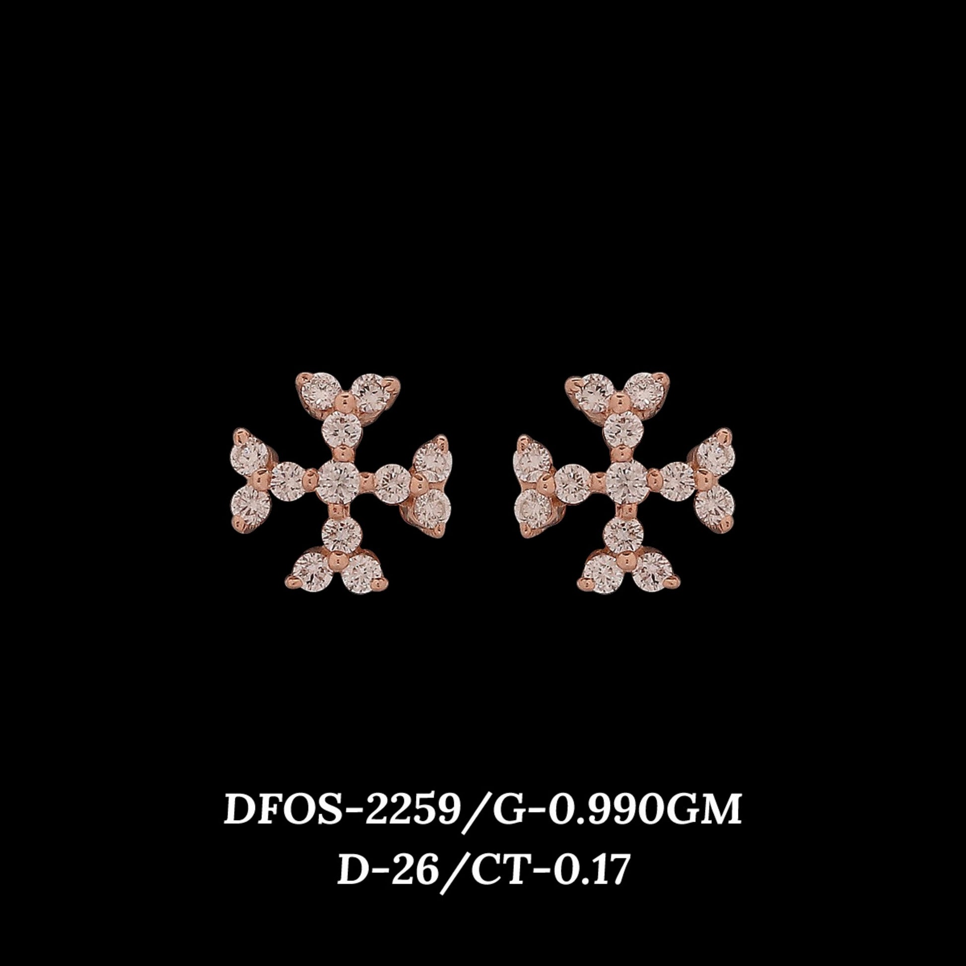 Diamond EARRING With 0.99 Gms of 18 Kt Gold and 0.17 Cts of Certified Natural Diamonds Code: MJ26ER383