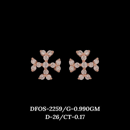 Diamond EARRING With 0.99 Gms of 18 Kt Gold and 0.17 Cts of Certified Natural Diamonds Code: MJ26ER383