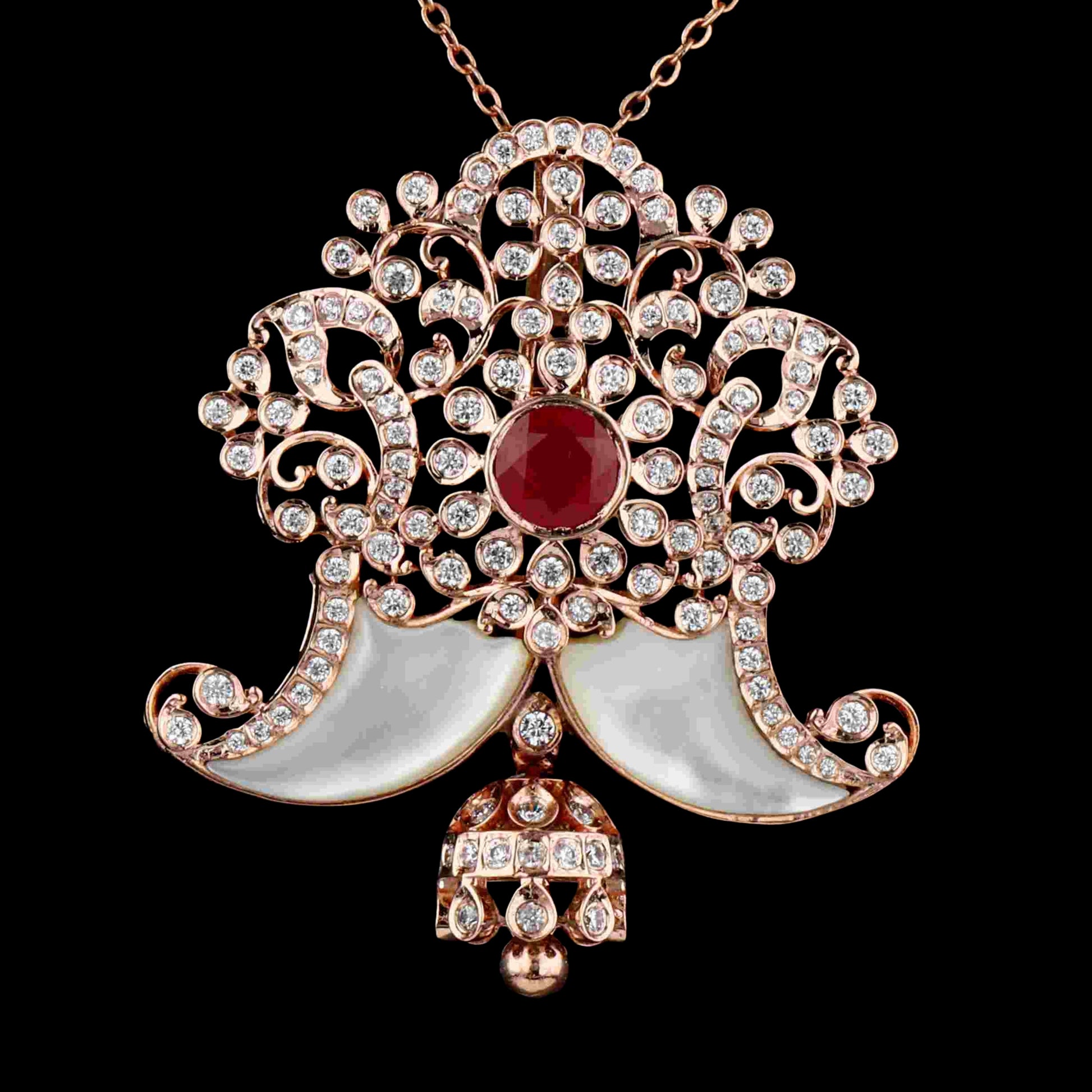 Diamond PENDANT With 18 Gms of 18 Kt Gold and 1.891 Cts of Certified Natural Diamonds Code: MJ26PND85