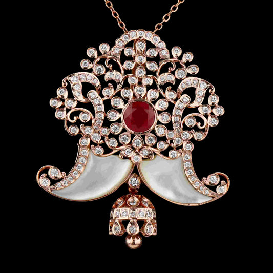 Diamond PENDANT With 18 Gms of 18 Kt Gold and 1.891 Cts of Certified Natural Diamonds Code: MJ26PND85