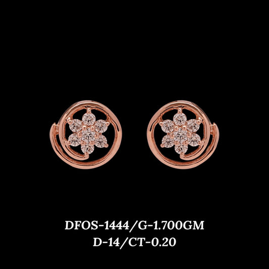 Diamond EARRING With 1.7 Gms of 18 Kt Gold and 0.2 Cts of Certified Natural Diamonds Code: MJ26ER195
