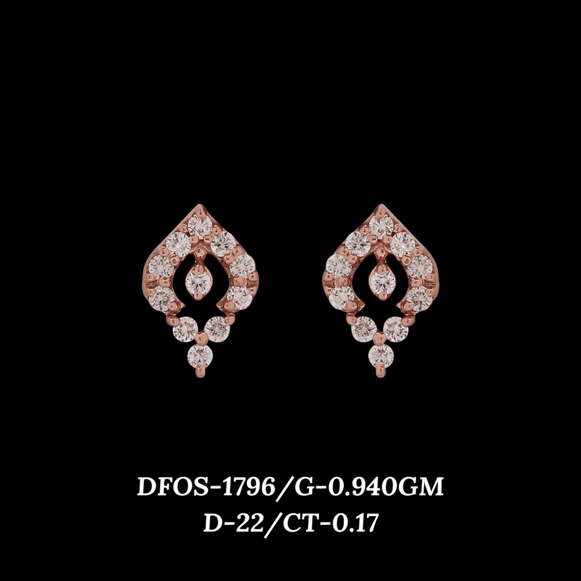 Diamond EARRING With 0.94 Gms of 18 Kt Gold and 0.17 Cts of Certified Natural Diamonds Code: MJ26ER283