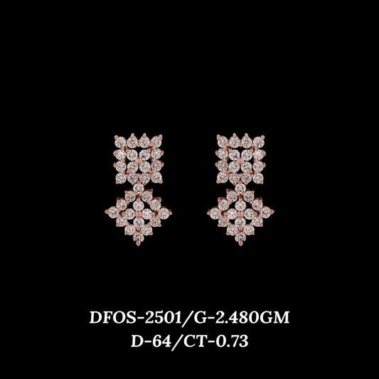 Diamond EARRING With 2.48 Gms of 18 Kt Gold and 0.73 Cts of Certified Natural Diamonds Code: MJ26ER469