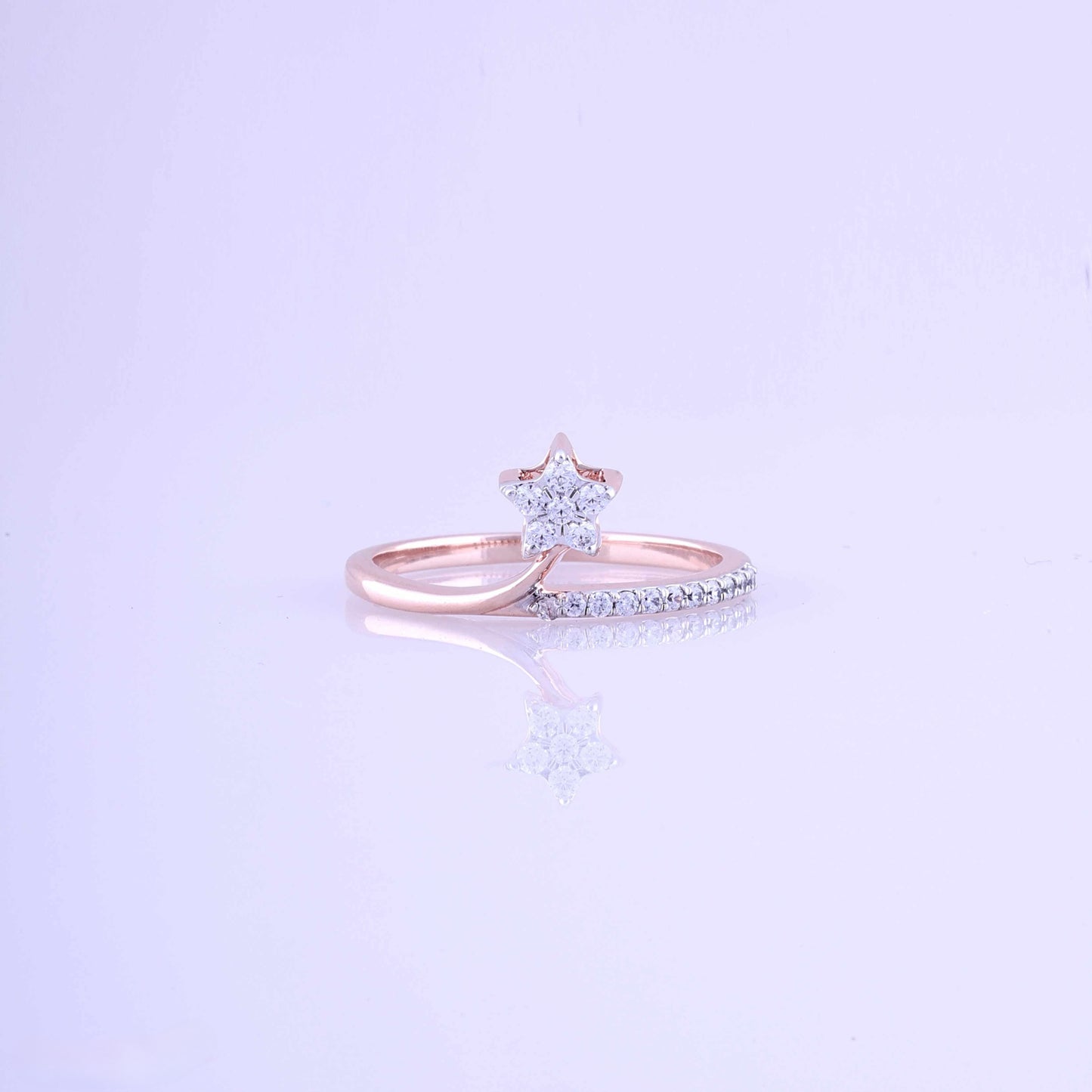 Diamond RING With 2.432 Gms of 18 Kt Gold and 0.172 Cts of Certified Natural Diamonds Code: MJ26RG644