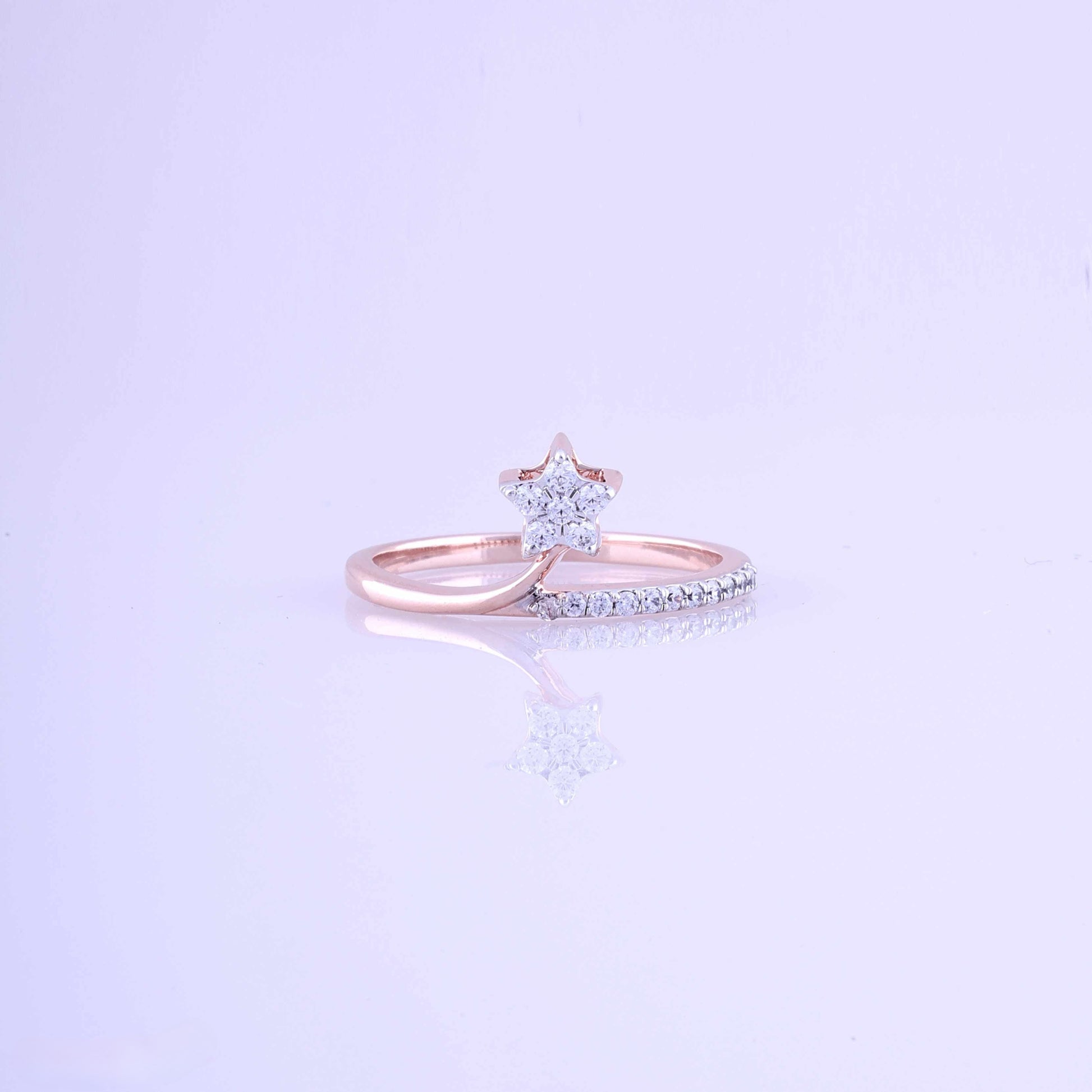 Diamond RING With 2.432 Gms of 18 Kt Gold and 0.172 Cts of Certified Natural Diamonds Code: MJ26RG644