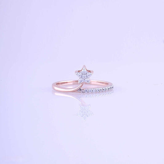 Diamond RING With 2.432 Gms of 18 Kt Gold and 0.172 Cts of Certified Natural Diamonds Code: MJ26RG644