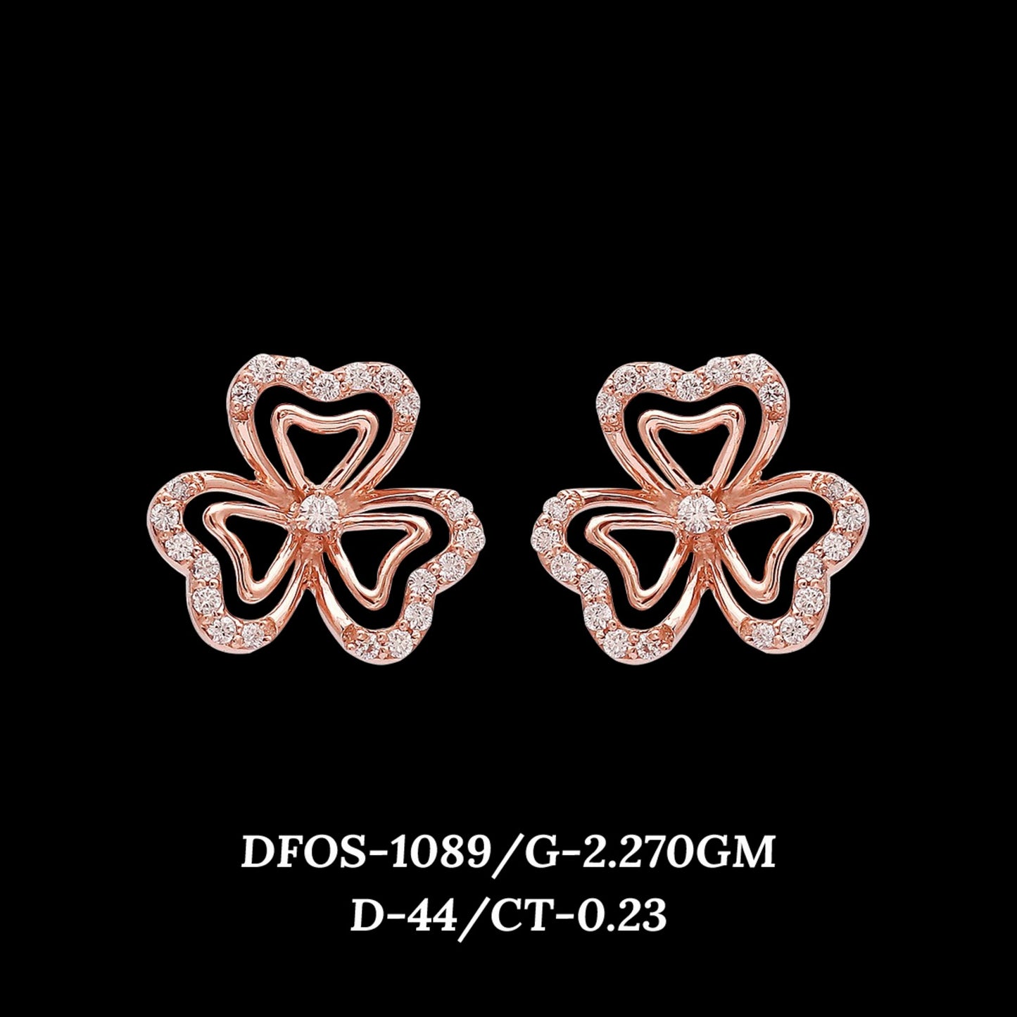 Diamond EARRING With 2.27 Gms of 18 Kt Gold and 0.23 Cts of Certified Natural Diamonds Code: MJ26ER159
