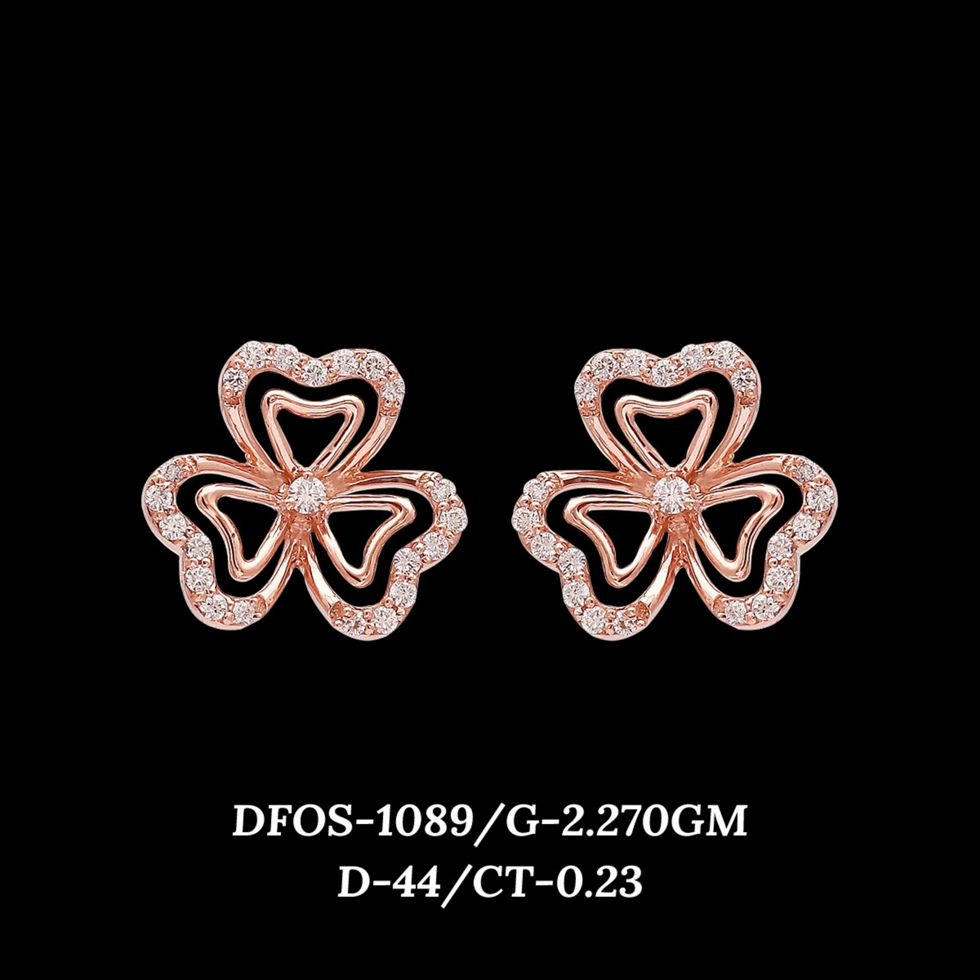 Diamond EARRING With 2.27 Gms of 18 Kt Gold and 0.23 Cts of Certified Natural Diamonds Code: MJ26ER159