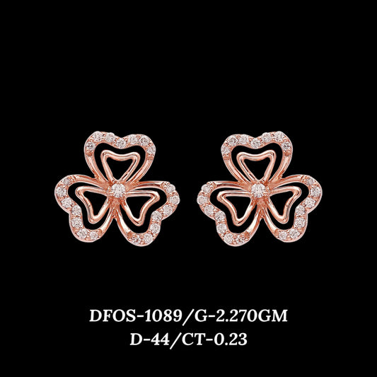 Diamond EARRING With 2.27 Gms of 18 Kt Gold and 0.23 Cts of Certified Natural Diamonds Code: MJ26ER159