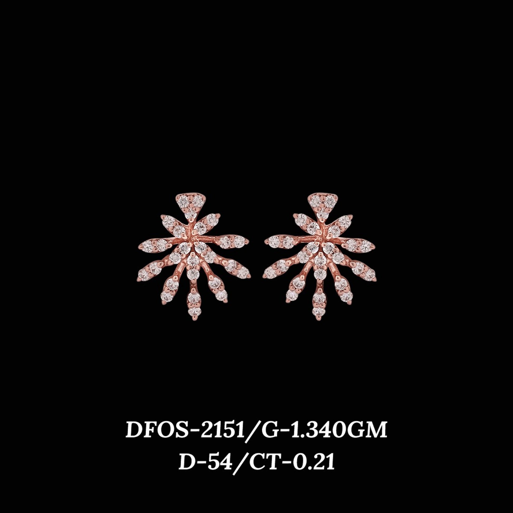 Diamond EARRING With 1.34 Gms of 18 Kt Gold and 0.21 Cts of Certified Natural Diamonds Code: MJ26ER357