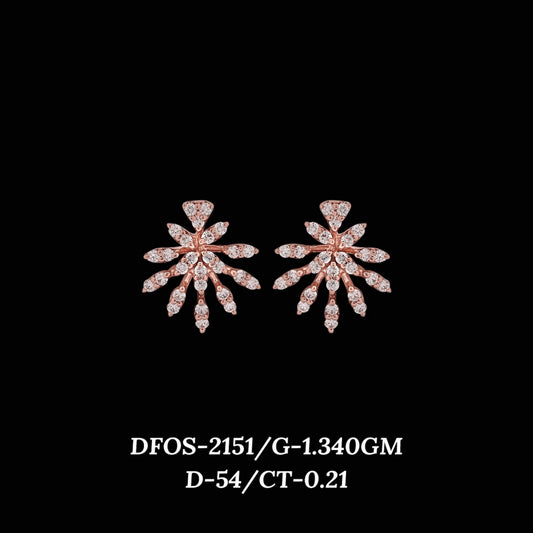 Diamond EARRING With 1.34 Gms of 18 Kt Gold and 0.21 Cts of Certified Natural Diamonds Code: MJ26ER357
