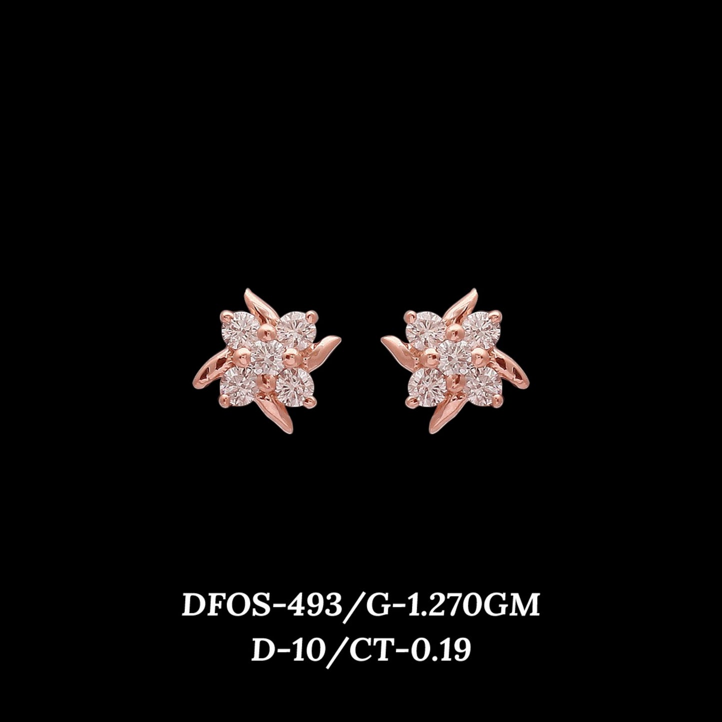 Diamond EARRING With 1.27 Gms of 18 Kt Gold and 0.19 Cts of Certified Natural Diamonds Code: MJ26ER531