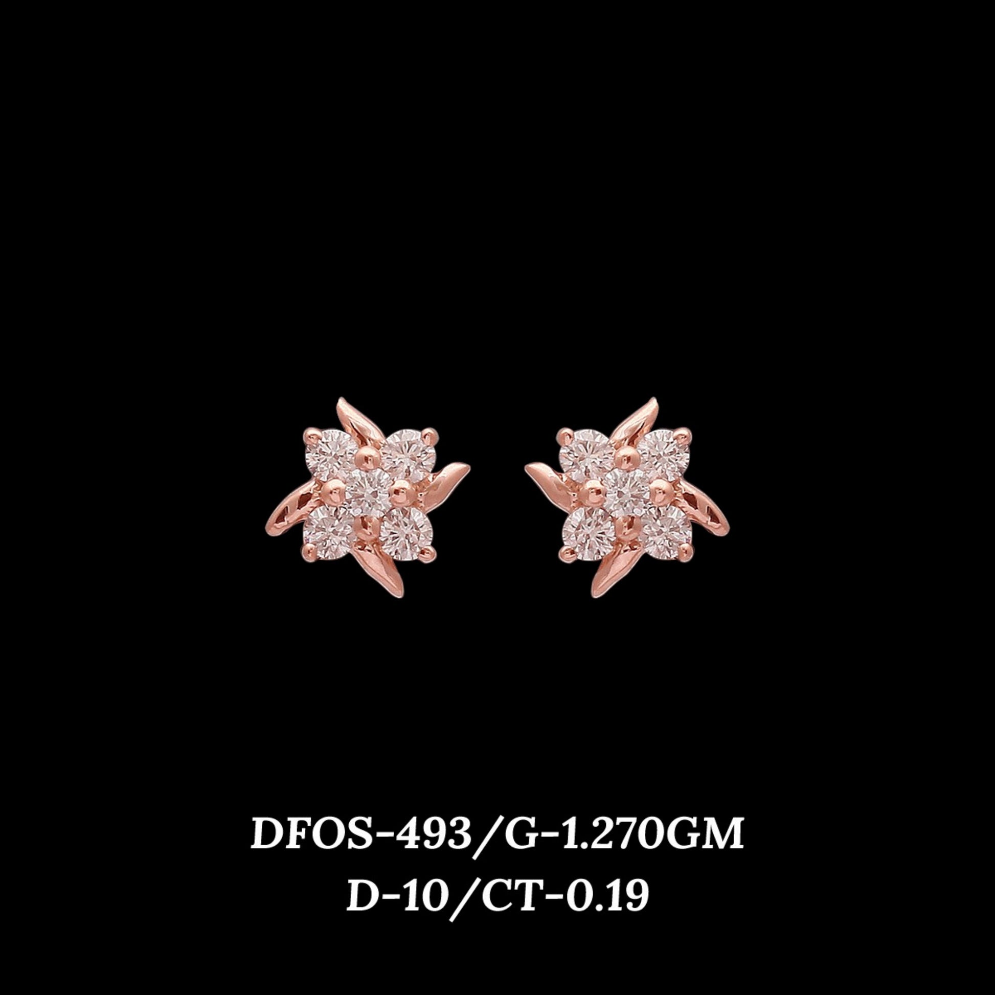 Diamond EARRING With 1.27 Gms of 18 Kt Gold and 0.19 Cts of Certified Natural Diamonds Code: MJ26ER531