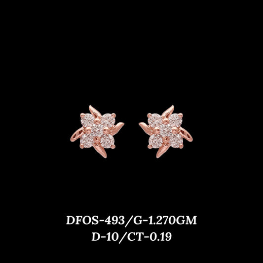 Diamond EARRING With 1.27 Gms of 18 Kt Gold and 0.19 Cts of Certified Natural Diamonds Code: MJ26ER531