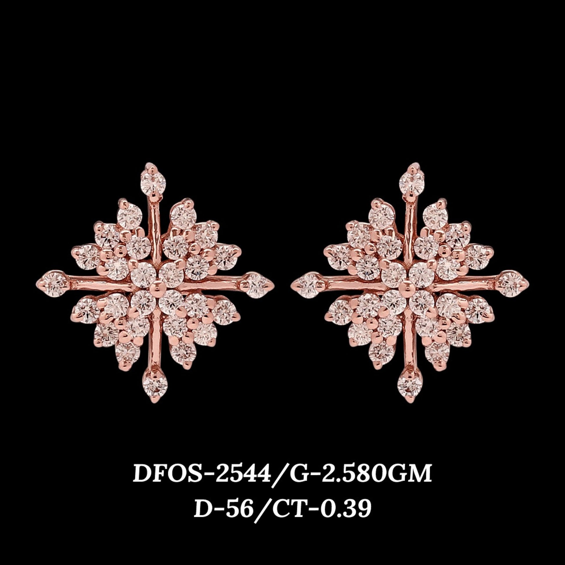 Diamond EARRING With 2.58 Gms of 18 Kt Gold and 0.39 Cts of Certified Natural Diamonds Code: MJ26ER492