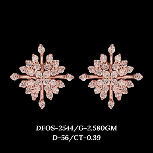 Diamond EARRING With 2.58 Gms of 18 Kt Gold and 0.39 Cts of Certified Natural Diamonds Code: MJ26ER492