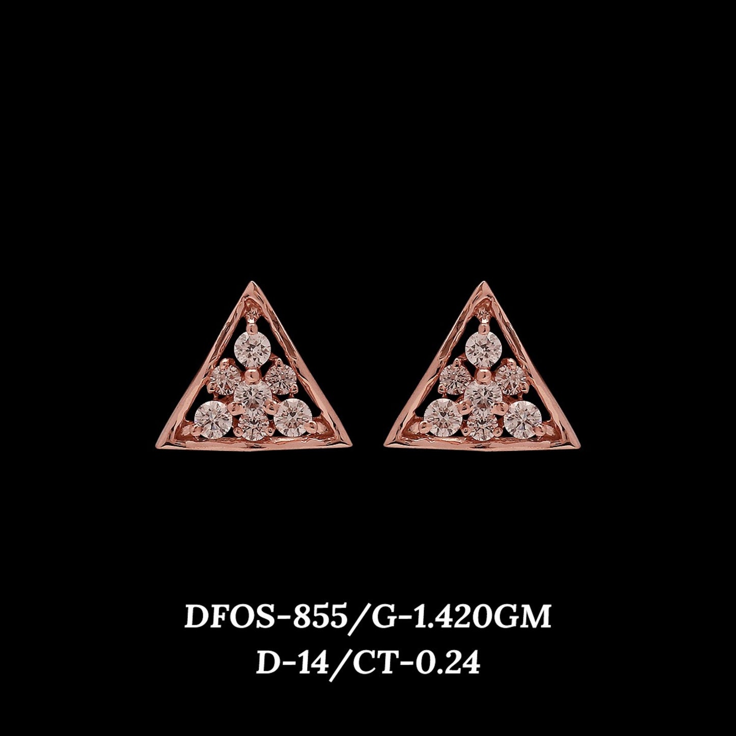 Diamond EARRING With 1.42 Gms of 18 Kt Gold and 0.24 Cts of Certified Natural Diamonds Code: MJ26ER609