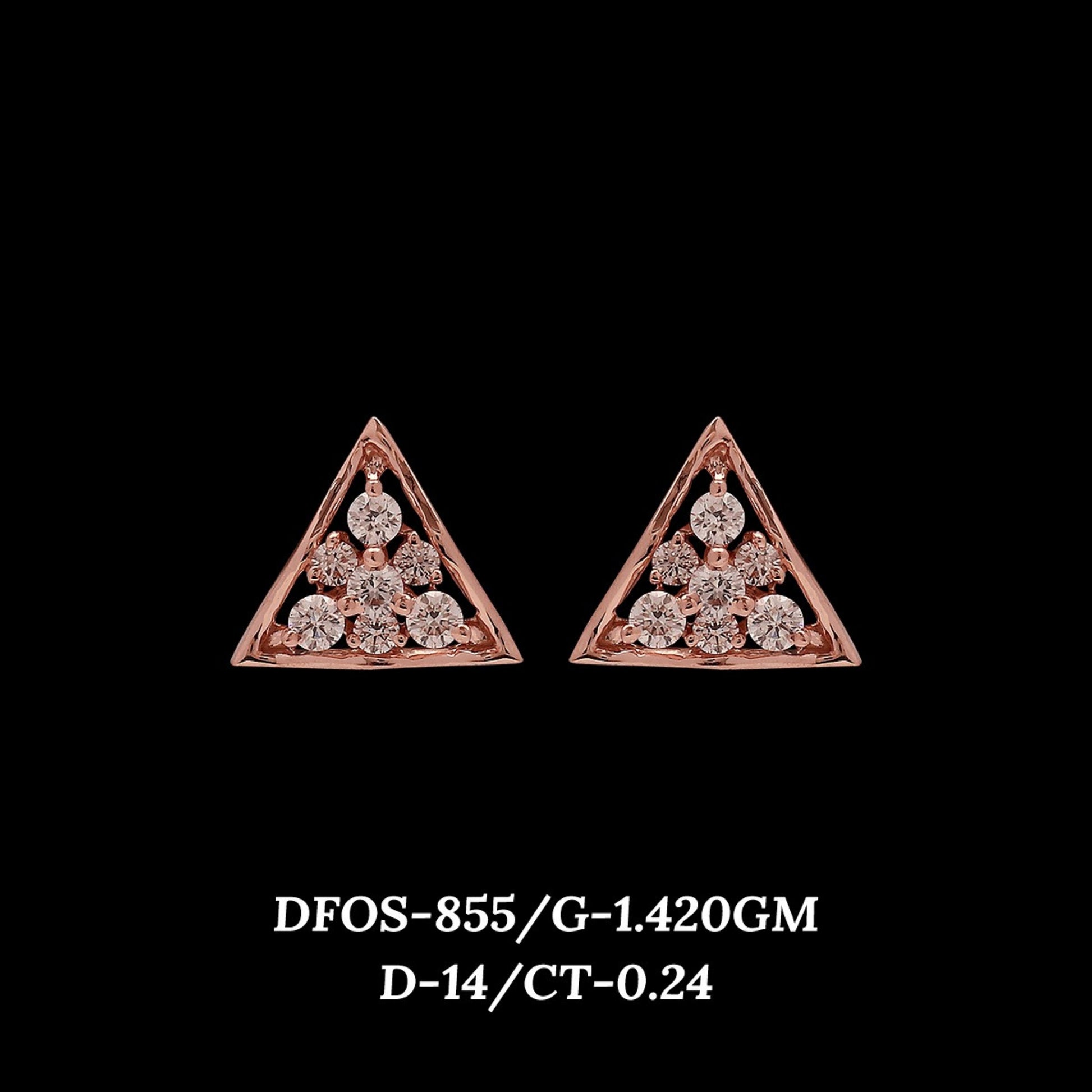 Diamond EARRING With 1.42 Gms of 18 Kt Gold and 0.24 Cts of Certified Natural Diamonds Code: MJ26ER609