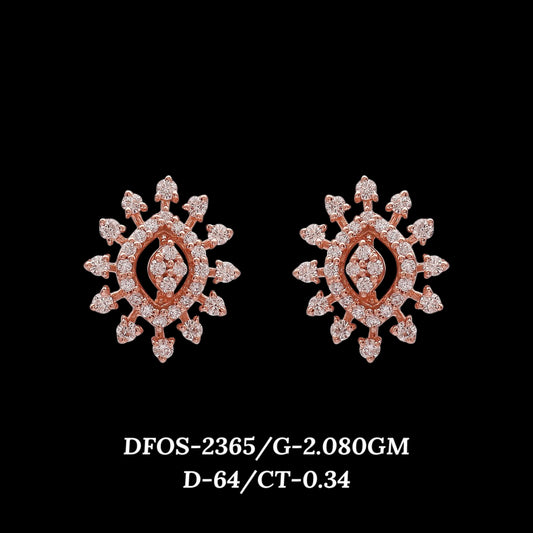 Diamond EARRING With 2.08 Gms of 18 Kt Gold and 0.34 Cts of Certified Natural Diamonds Code: MJ26ER430
