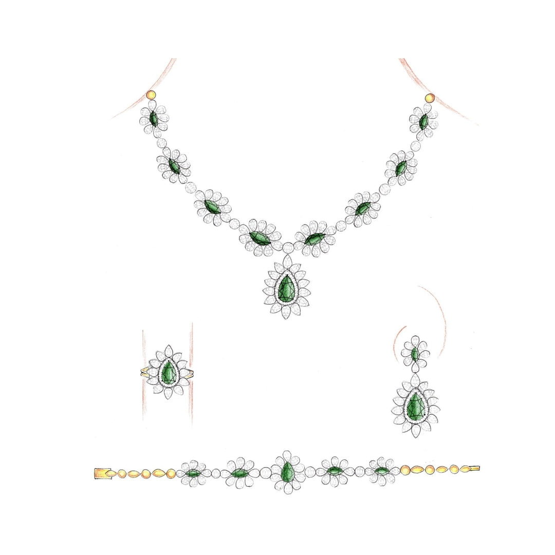18 KT DIAMOND NECKLACE  Gms - MJ25NK578