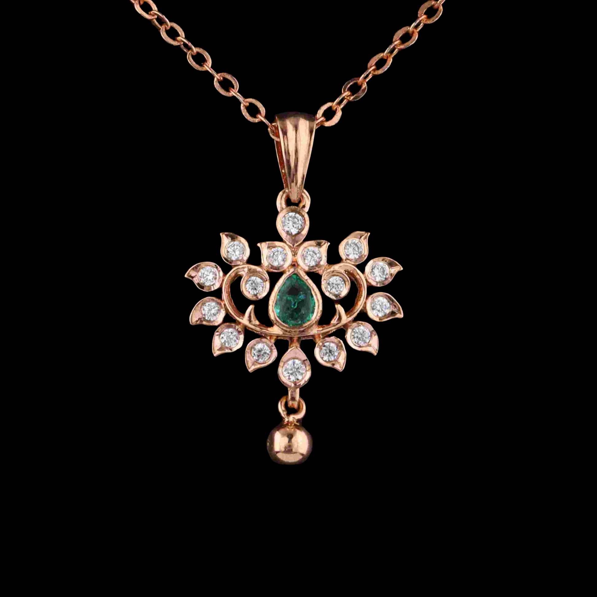 Diamond PENDANT With 2.17 Gms of 18 Kt Gold and 0.255 Cts of Certified Natural Diamonds Code: MJ26PND104