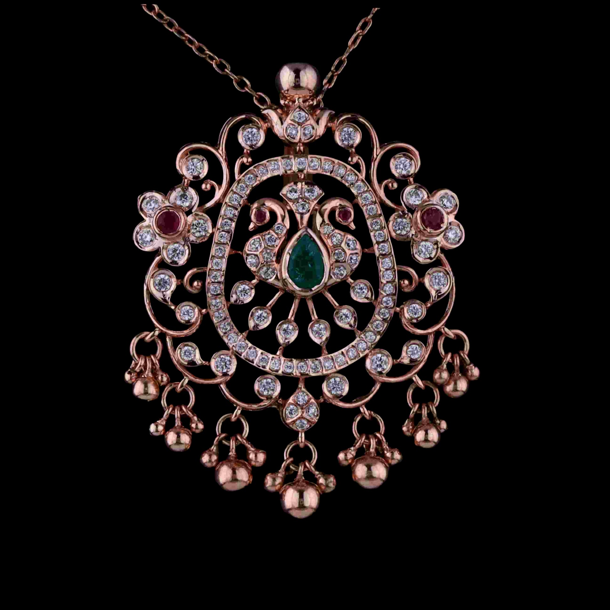 Diamond PENDANT With 15 Gms of 18 Kt Gold and 1.117 Cts of Certified Natural Diamonds Code: MJ26PND126