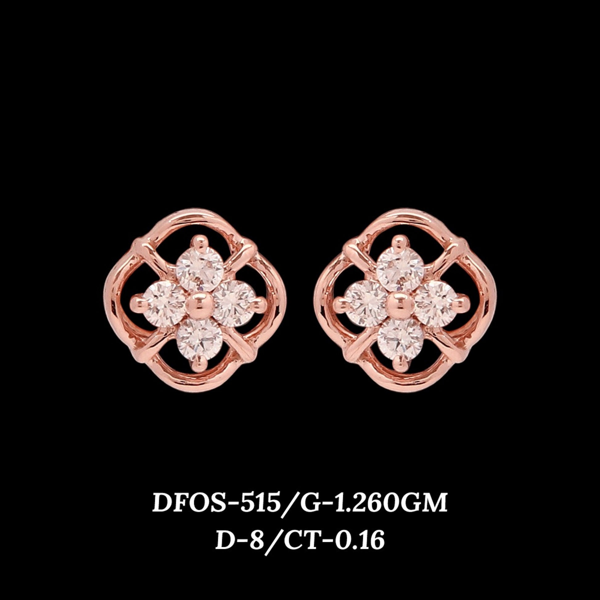 Diamond EARRING With 1.26 Gms of 18 Kt Gold and 0.16 Cts of Certified Natural Diamonds Code: MJ26ER539