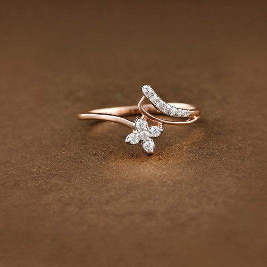Diamond RING With 1.754 Gms of 18 Kt Gold and 0.108 Cts of Certified Natural Diamonds Code: MJ26RG659