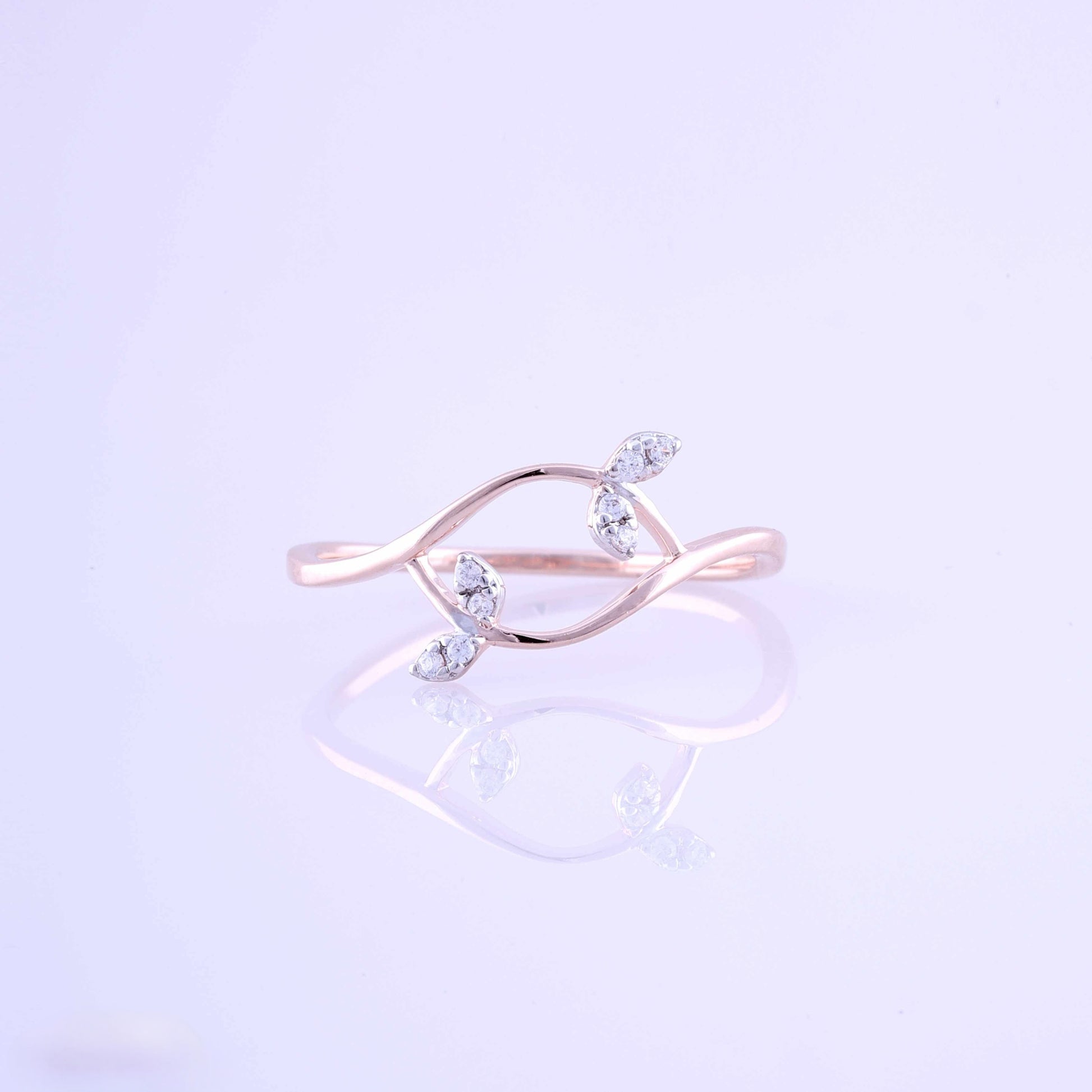 Diamond RING With 1.19 Gms of 18 Kt Gold and 0.04 Cts of Certified Natural Diamonds Code: MJ26RG652