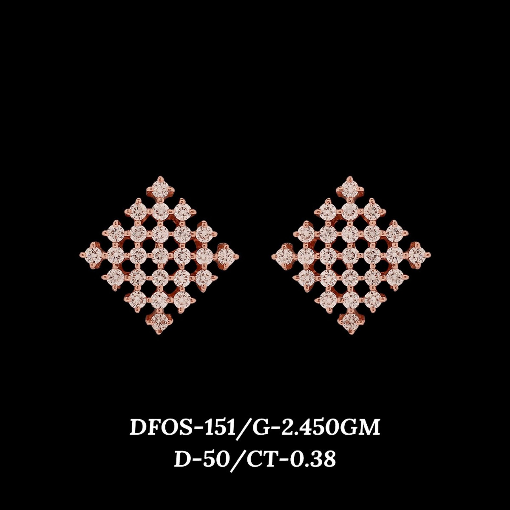 Diamond EARRING With 2.45 Gms of 18 Kt Gold and 0.38 Cts of Certified Natural Diamonds Code: MJ26ER207